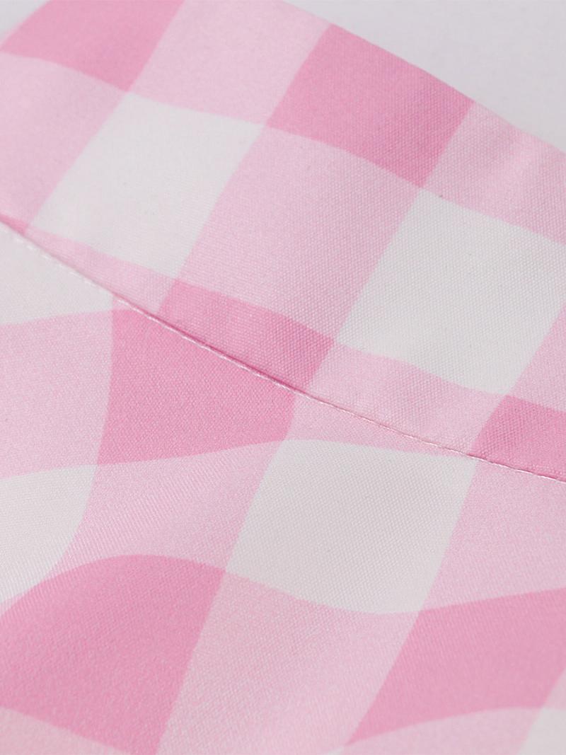 Barbie Pink Gingham Szoknya Kockás Lábszárközépig Érő Női Alsó - Rózsaszín