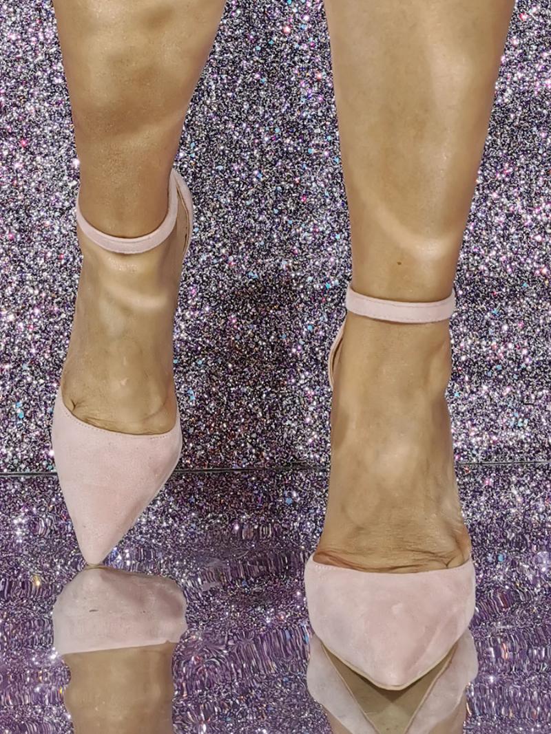 Női Magassarkú Hegyes Orrú Szivattyúk Stiletto Heel Micro Suede Felsőrész - Rózsaszín