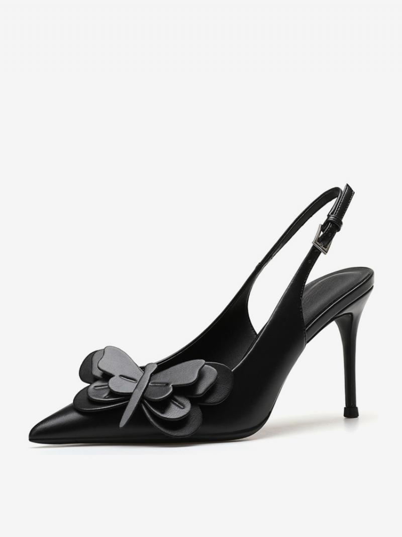 Női Magassarkú Stiletto Heel Pumps Pu Bőr - Fekete