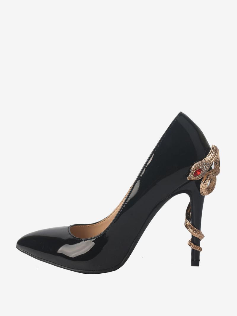 Női Magassarkú Stiletto Heel Pumps Pu Bőr - Fekete