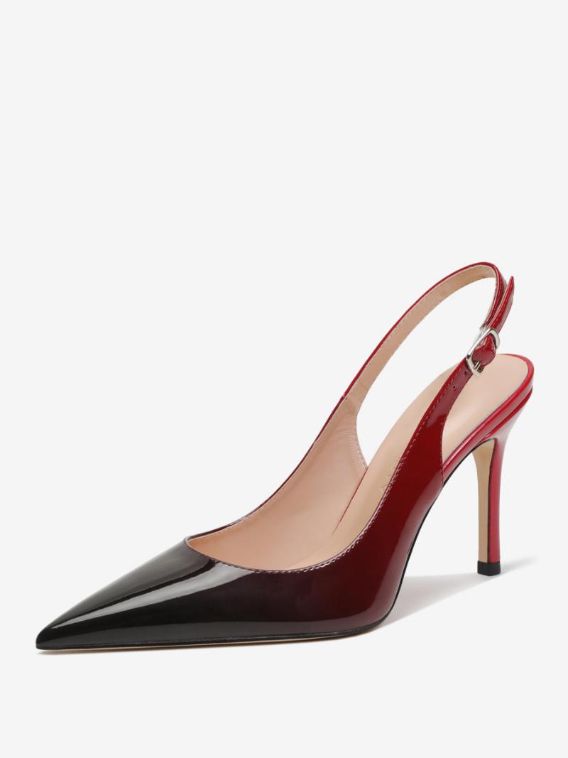 Női Slingback Heels Gombok Stiletto Heel Pumps