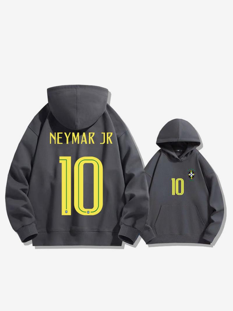 Brazília Edzőkapu Neymar 10. Számú Férfi Felső - Mélyszürke