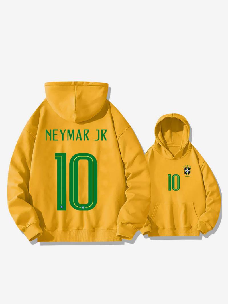 Brazília Edzőkapu Neymar 10. Számú Férfi Felső - Sárga