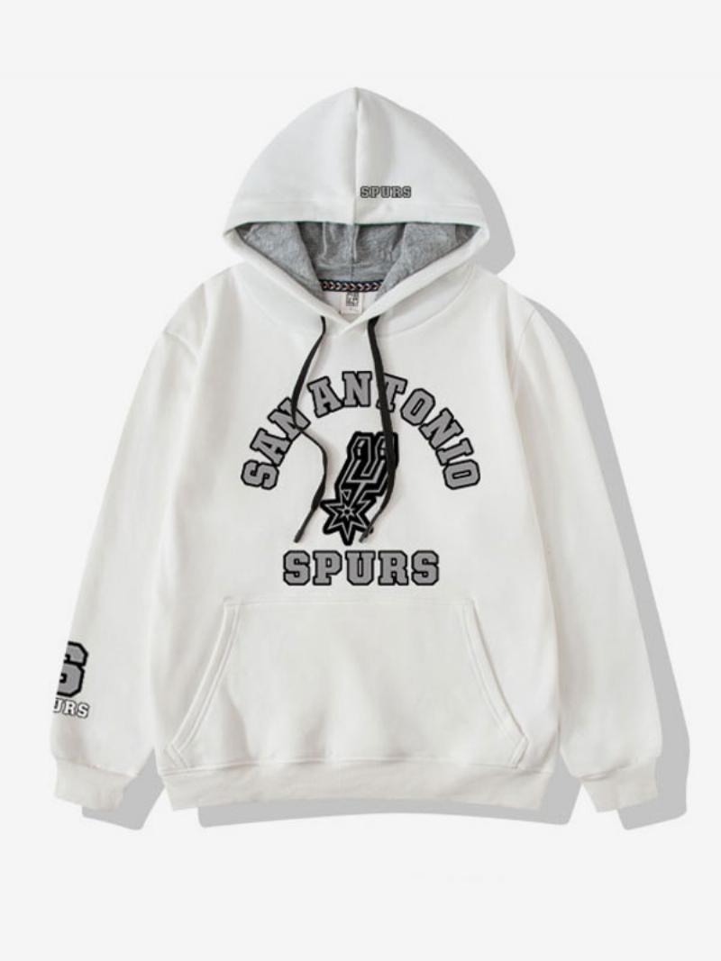 San Antonio Spurs Team Hoodie Férfi Pulóver - Fehér