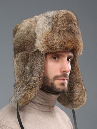 Férfi Sapkák Modern Műszőrme Téli Meleg Orosz Ushanka Hat