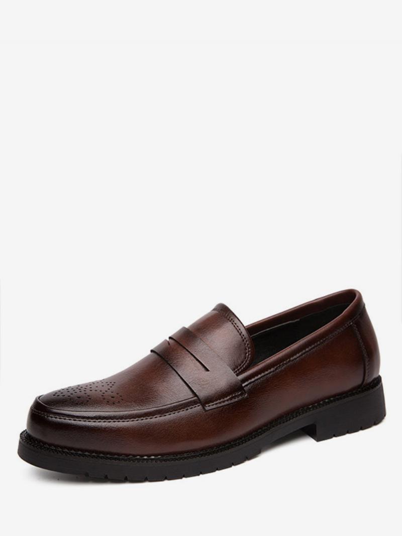 Férfi Brogues Penny Slip On Loafers Cipő