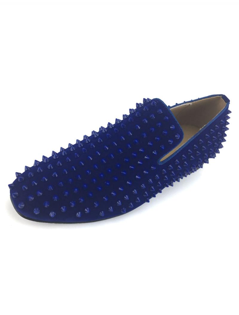 Férfi Bule Spike Loafers Bálparti Esküvői Cipő - Kék