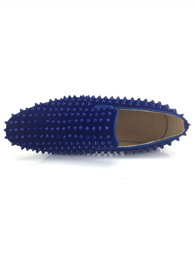 Férfi Bule Spike Loafers Bálparti Esküvői Cipő - Kék