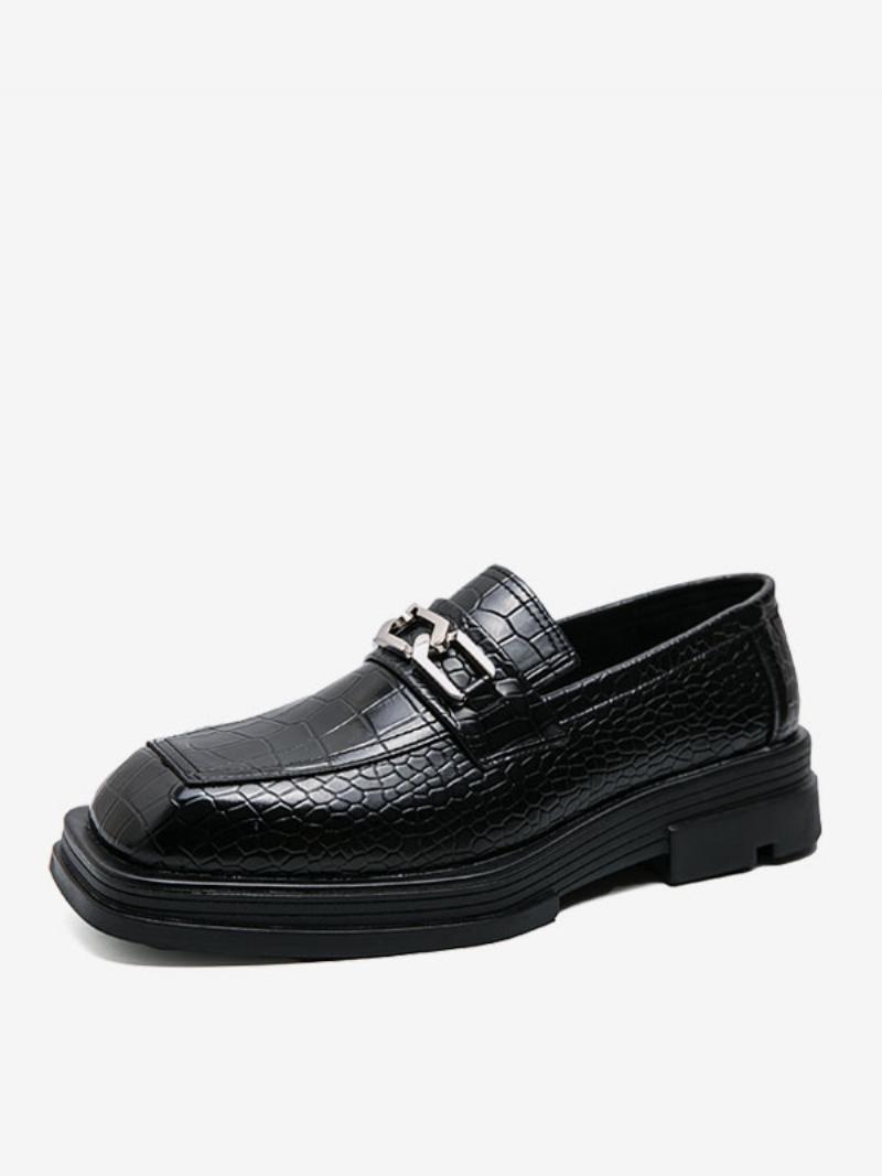 Férfi Loafer Cipők Pu Bőr Fém Részletek Slip-on