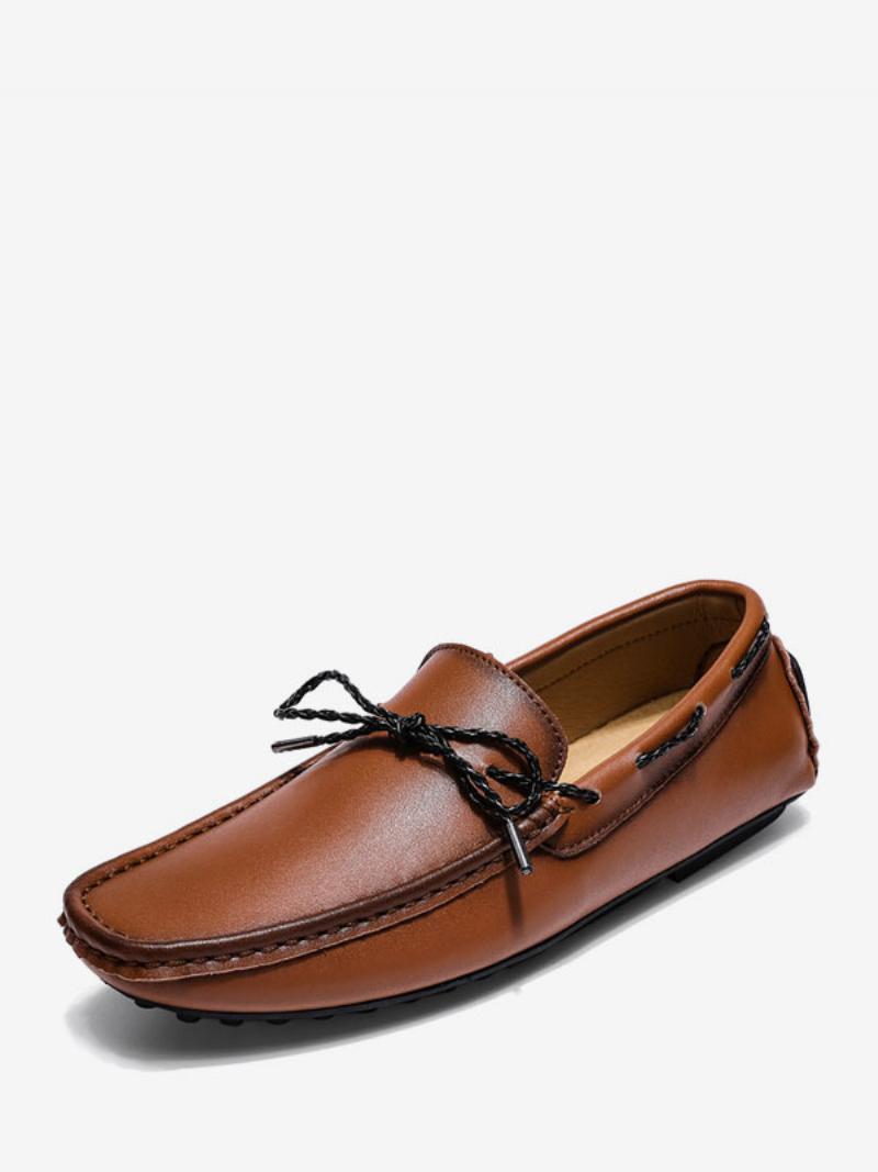 Férfi Loafer Cipők Slip-on Kerek Orrú Pu Bőr