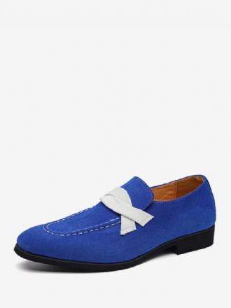 Férfi Loafer Cipők Slip-on Monk Pántos Színes Blokk Kerek Orrú Pu Bőr Báli Bulicipők