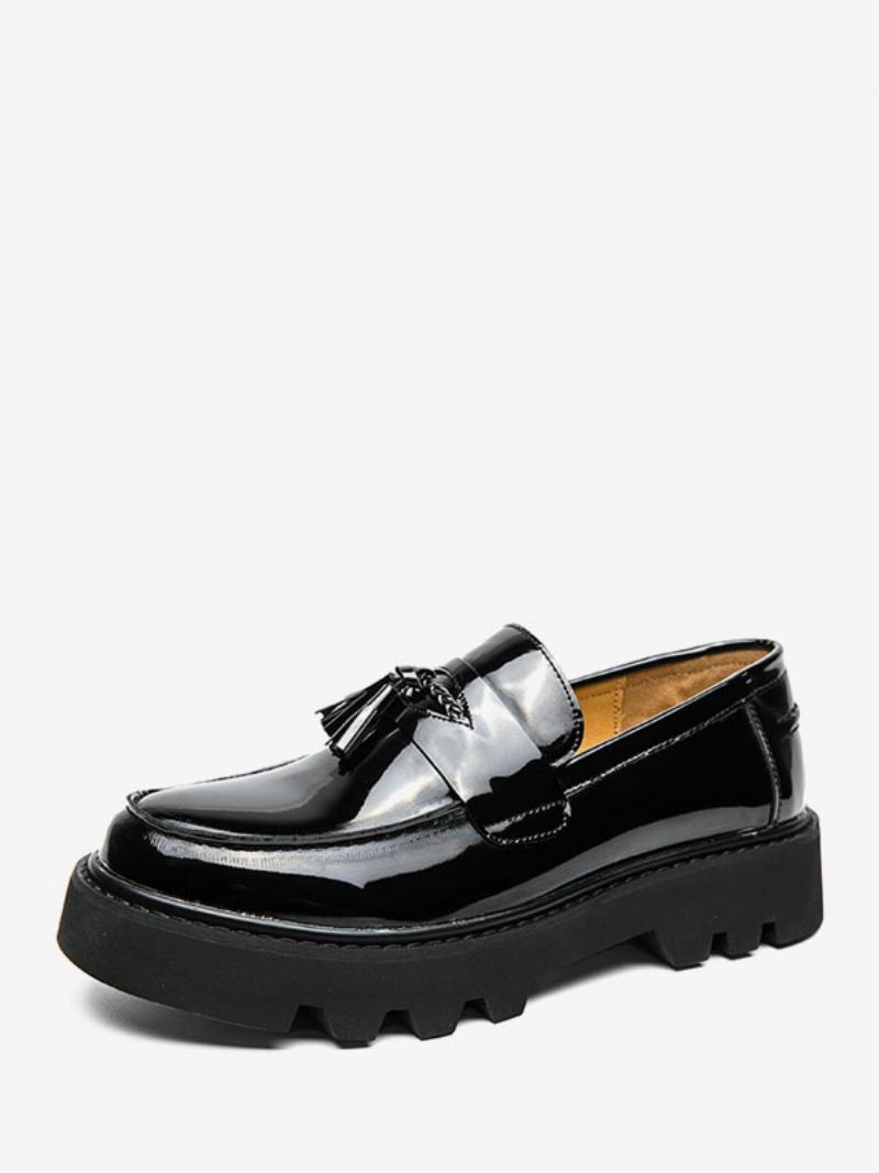 Férfi Loafer Cipők Slip-on Pom Poms Kerek Orrú Pu Bőr