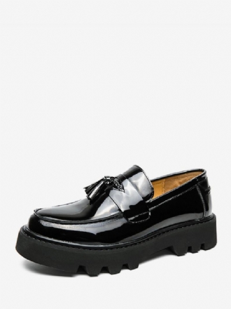 Férfi Loafer Cipők Slip-on Pom Poms Kerek Orrú Pu Bőr