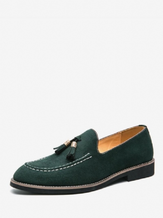 Férfi Loafer Cipők Slip-on Pom Poms Kerek Orrú Pu Bőr