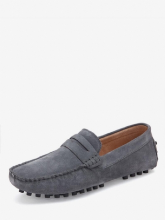 Férfi Loafer Cipők Slip-on Szerzetes Szíj Kerek Orrú Velúrbőr