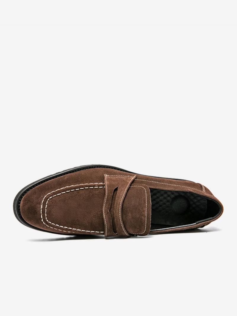 Loafer Férfi Cipők Pu Bőr Szerzetesi Pántos Slip-on Báli Bulicipők - Kávé Barna