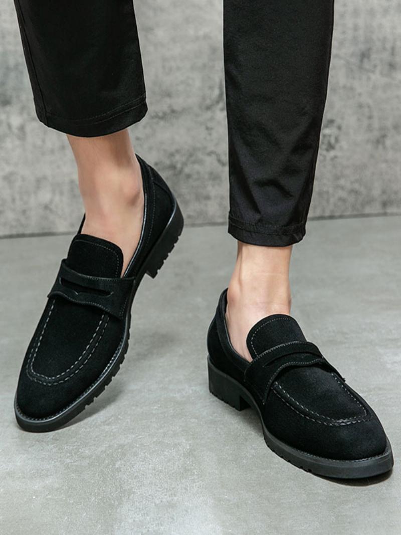 Loafer Férfi Cipők Pu Bőr Szerzetesi Pántos Slip-on Báli Bulicipők - Fekete