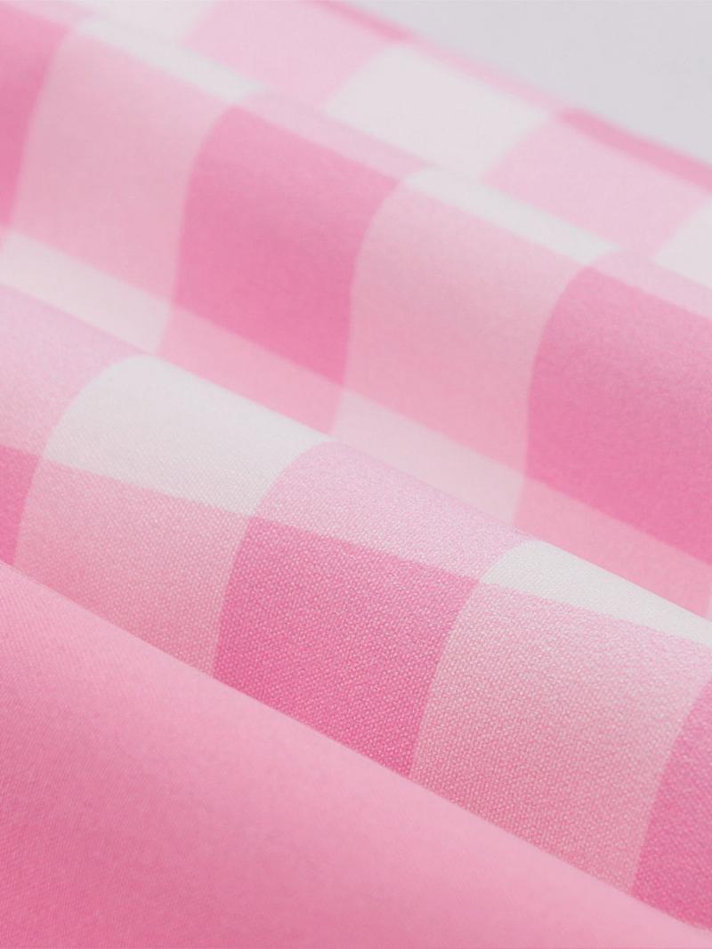 Női Barbie Pink Gingham Szüreti Ruha 1950-es Évekből Készült Midi Kötőfék - Rózsaszín