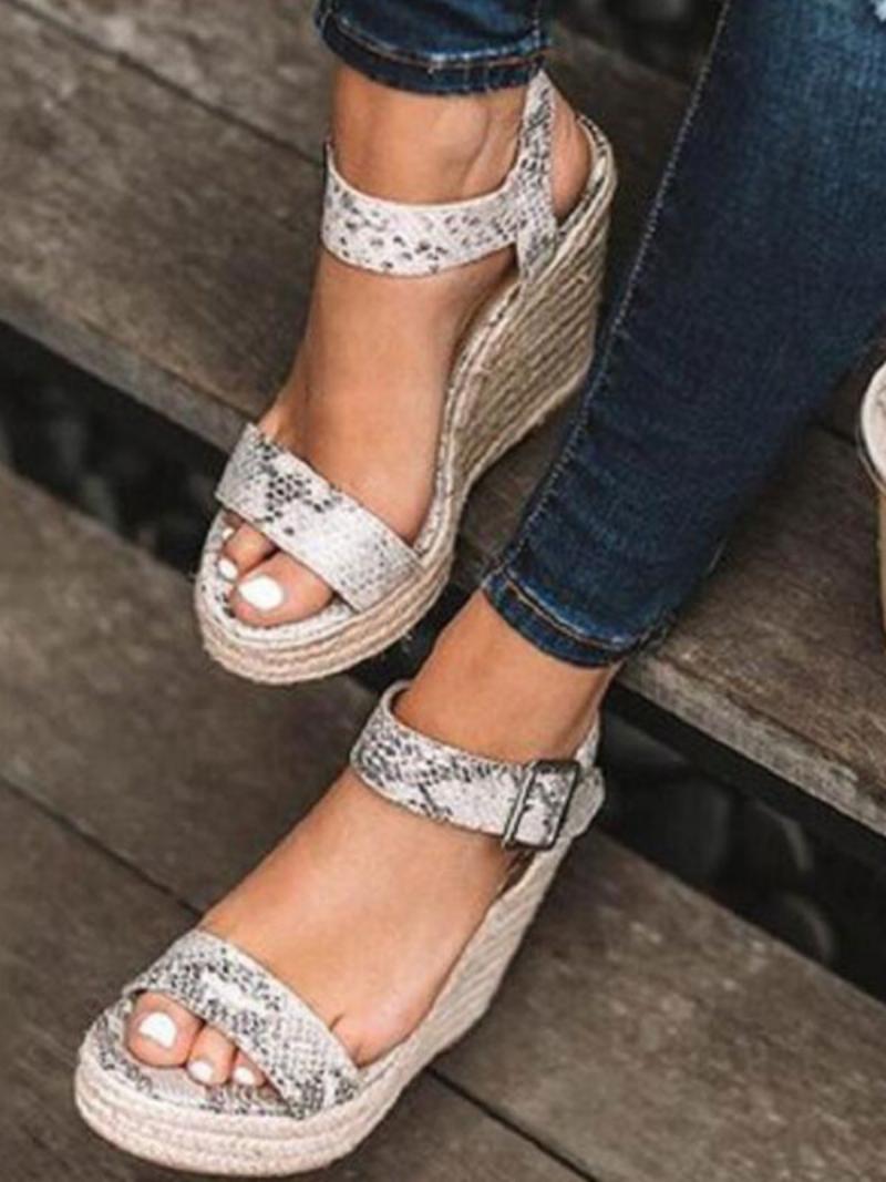 Női Terry Wedge Szandál Espadrill - Python