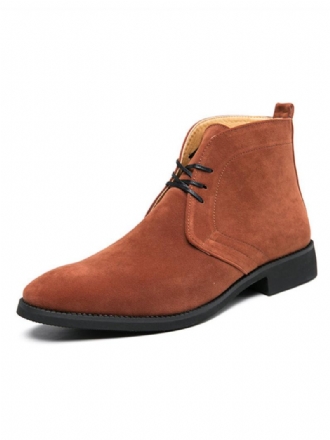 Férfi Lace Up Desert Boka Műbőr Chukka Csizma