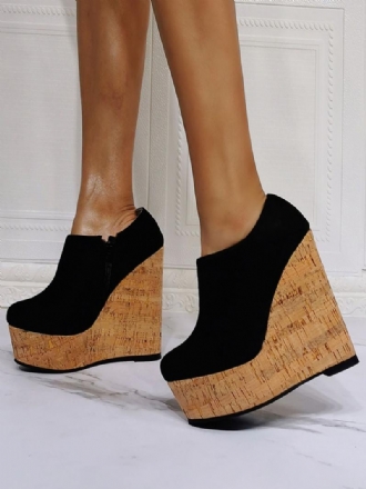 Női Kerek Orrú Wedge Heel Cipók