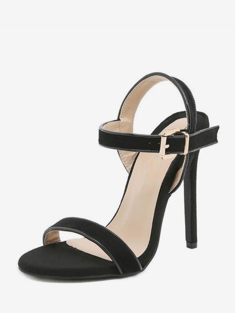 Női Csatos Slingback Magas Sarkú Szandál