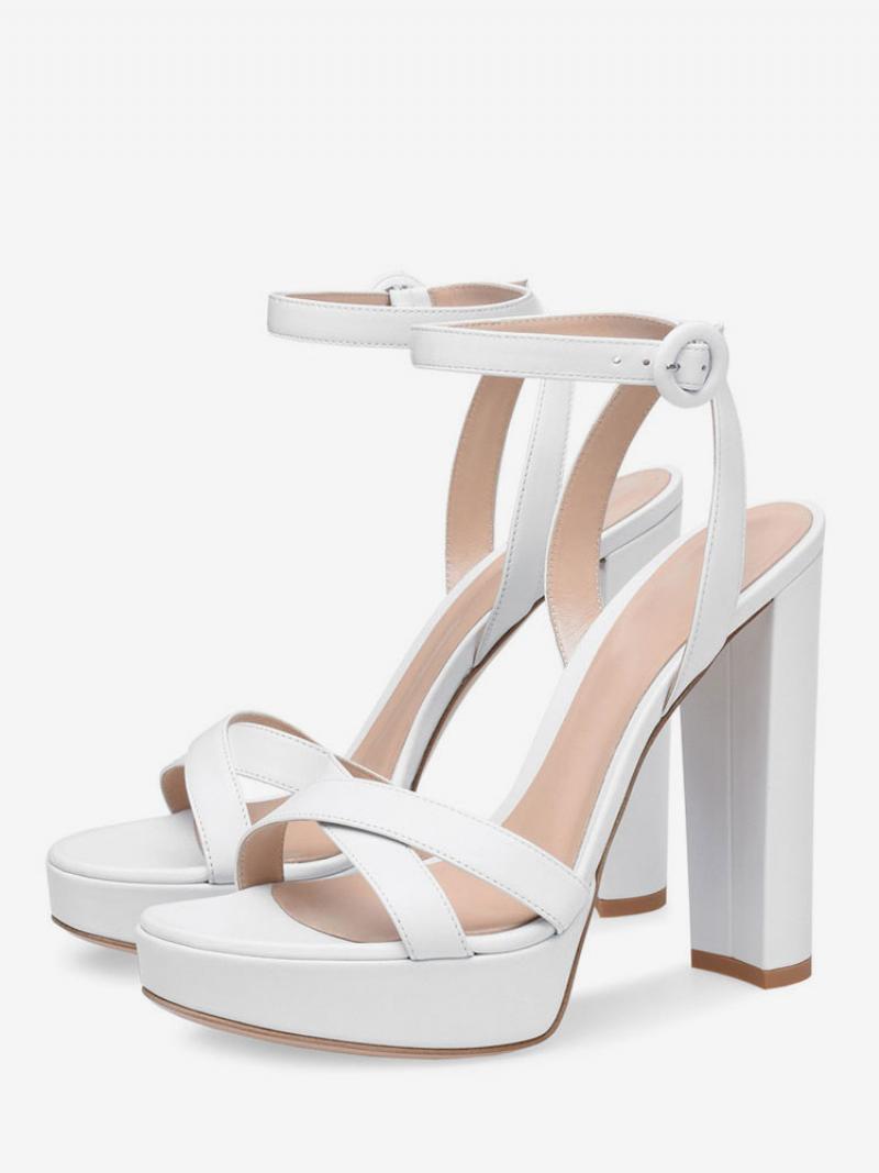 Platform Magas Sarkú Szandálok Női Vaskos Nyitott Orrú Slingback Blokksarkú