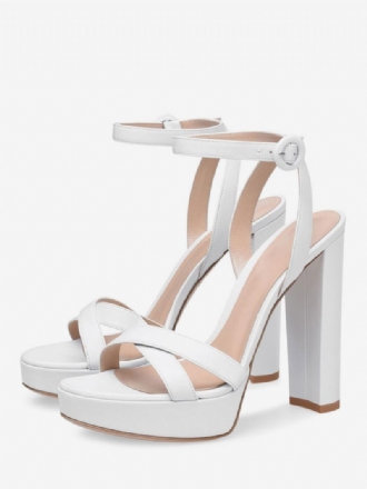 Platform Magas Sarkú Szandálok Női Vaskos Nyitott Orrú Slingback Blokksarkú