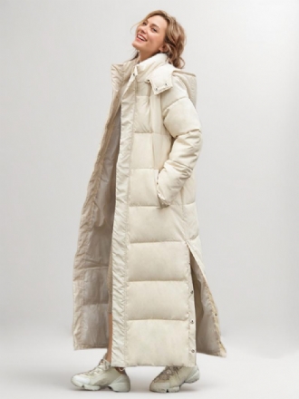 Puffer Coats Ecru White Téli Hosszú Felsőruházat Nőknek