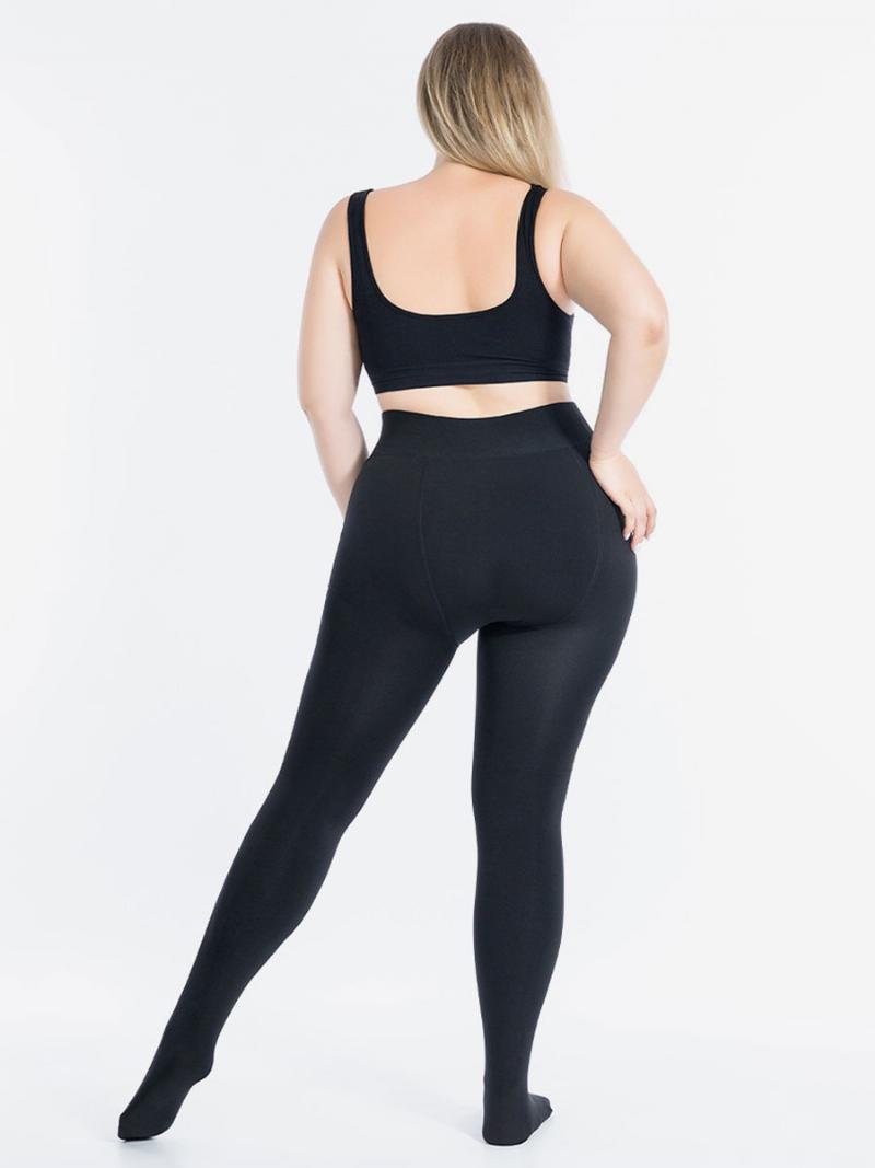 Női Karcsúsító Leggings Slim 500g Harisnya Téli Meleg - Fekete