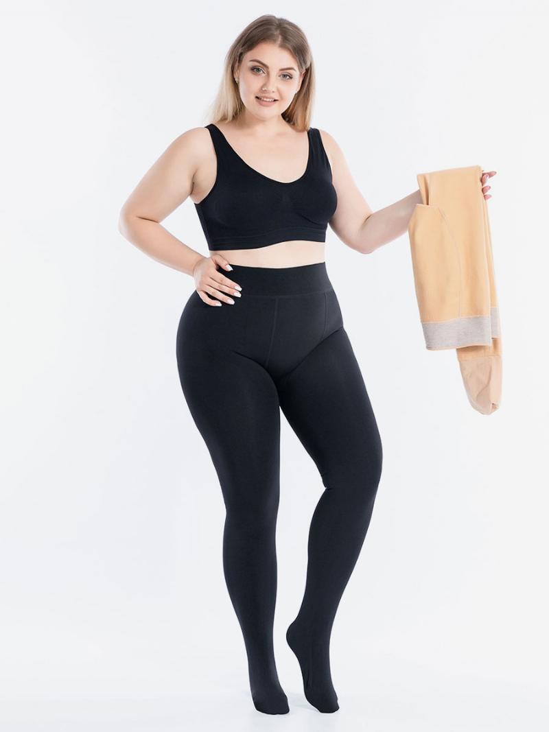 Női Karcsúsító Leggings Slim 500g Harisnya Téli Meleg - Fekete