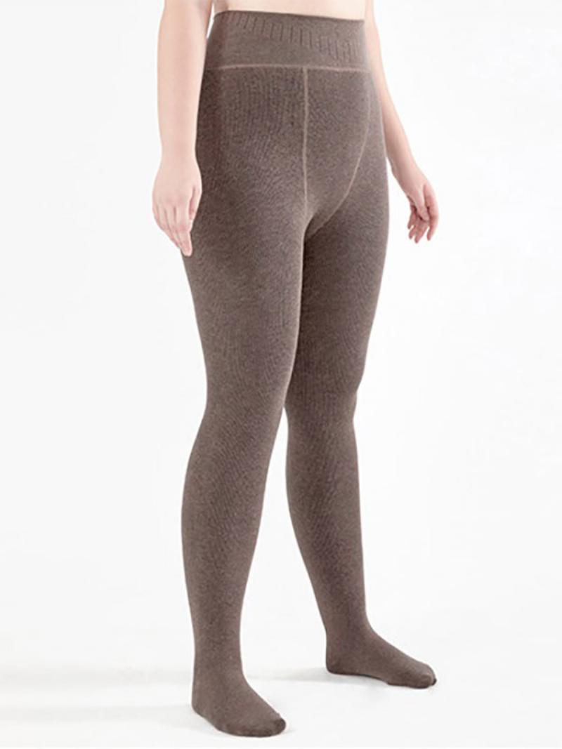 Női Leggings Slim 400g Harisnya Téli Meleg - Világosbarna